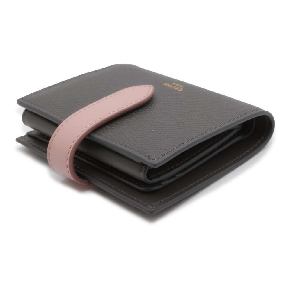 Celine Bi fold Strap Calfskin Wallet
